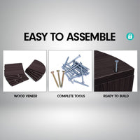 Sarantino 5 Tier Corner Wall Shelf Display Shelves Dvd Book Storage Rack Floating Mounted - Dark Brown Kings Warehouse