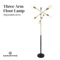 Sarantino 6-Light Metal Sputnik Floor Lamp Kings Warehouse