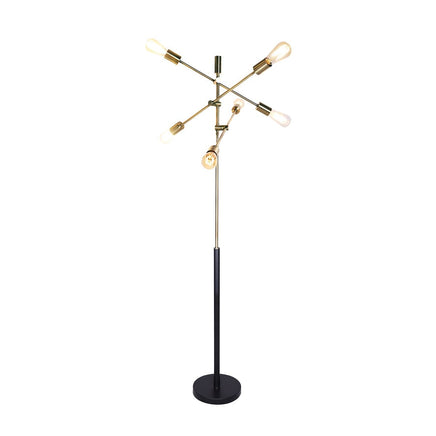 Sarantino 6-Light Metal Sputnik Floor Lamp Kings Warehouse