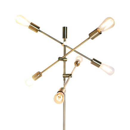 Sarantino 6-Light Metal Sputnik Floor Lamp Kings Warehouse