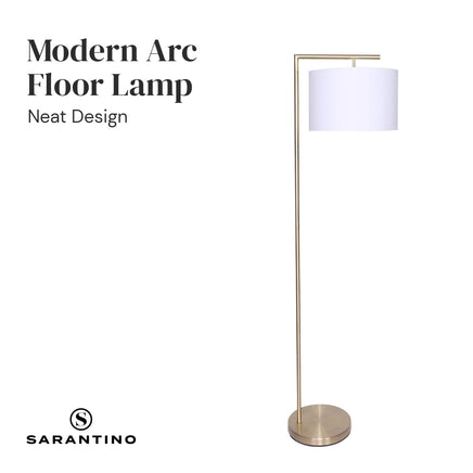 Sarantino 90-Degree Modern Arc Floor Lamp Kings Warehouse