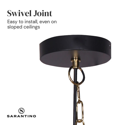 Sarantino Black and Gold Pendant Light Kings Warehouse