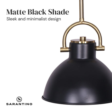 Sarantino Black and Gold Pendant Light Kings Warehouse