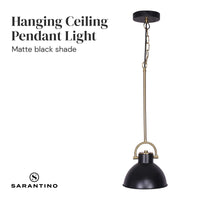 Sarantino Black and Gold Pendant Light Kings Warehouse
