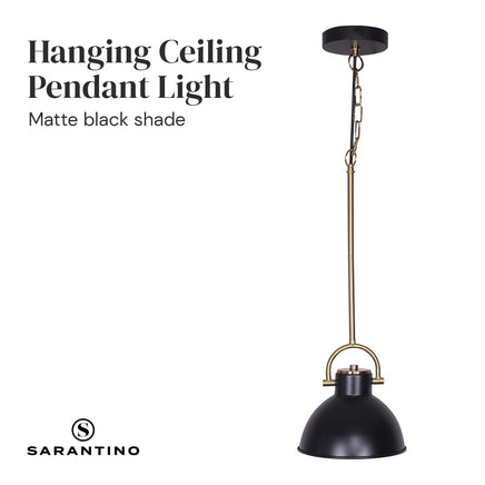 Sarantino Black and Gold Pendant Light Kings Warehouse