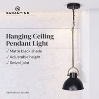 Sarantino Black and Gold Pendant Light Kings Warehouse