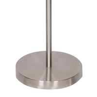 Sarantino Brushed Nickel Height-Adjustable Metal Floor Lamp Kings Warehouse