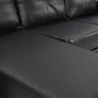 Sarantino Corner Sofa Lounge Couch Modular Furniture Chair Home Pu Leather Chaise White L Shape Kings Warehouse