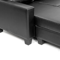 Sarantino Corner Sofa Lounge Couch Modular Furniture Chair Home Pu Leather Chaise White L Shape Kings Warehouse