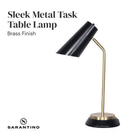 Sarantino Electric Reading Light Table Lamp Brass Finish - Black Kings Warehouse
