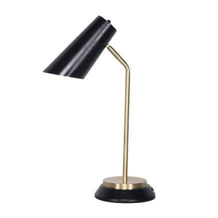 Sarantino Electric Reading Light Table Lamp Brass Finish - Black Kings Warehouse