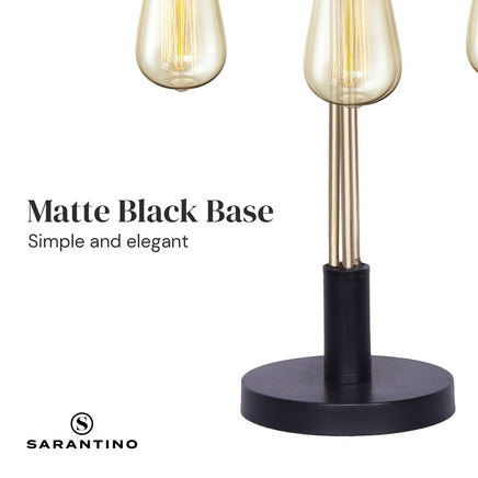 Sarantino Exposed Bulb Industrial Table Lamp Kings Warehouse