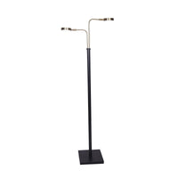 Sarantino LED Metal Floor Lamp with 2 Lights in Brushed Gold and Black Finish Kings Warehouse