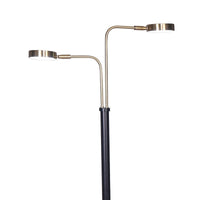 Sarantino LED Metal Floor Lamp with 2 Lights in Brushed Gold and Black Finish Kings Warehouse