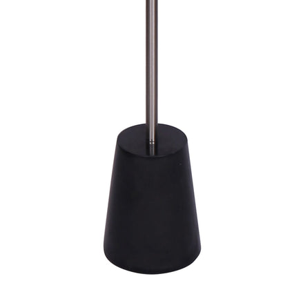 Sarantino Metal Floor Lamp Nickel Finish with Black Marble Base Kings Warehouse