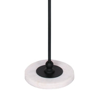 Sarantino Metal Floor Lamp with Marble Base & Ghost-White Shade Home & Garden Kings Warehouse