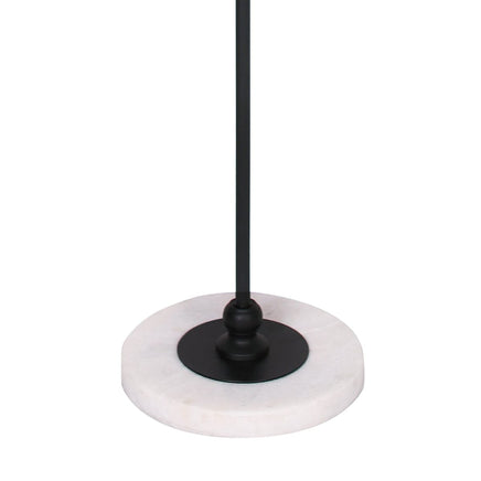Sarantino Metal Floor Lamp with Marble Base & Ghost-White Shade Home & Garden Kings Warehouse