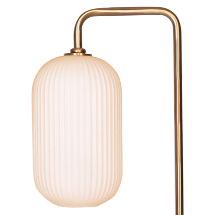 Sarantino Metal Floor Lamp With Opal Glass Shade Kings Warehouse