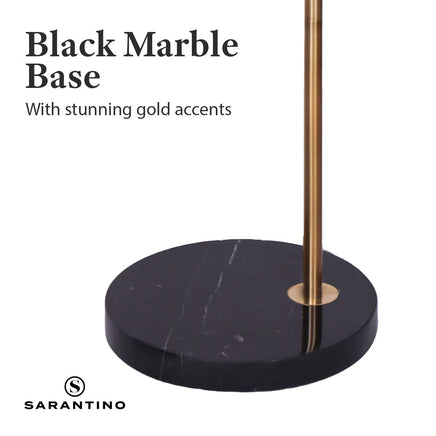 Sarantino Metal Floor Lamp With Opal Glass Shade Kings Warehouse