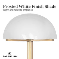 Sarantino Metal Floor Lamp with White Acrylic Shade by Sarantino Kings Warehouse