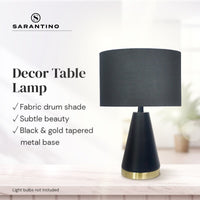 Sarantino Metal Table Lamp in Black and Gold Kings Warehouse