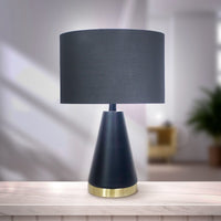 Sarantino Metal Table Lamp in Black and Gold Kings Warehouse