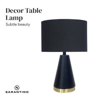 Sarantino Metal Table Lamp in Black and Gold Kings Warehouse