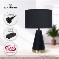 Sarantino Metal Table Lamp in Black and Gold Kings Warehouse