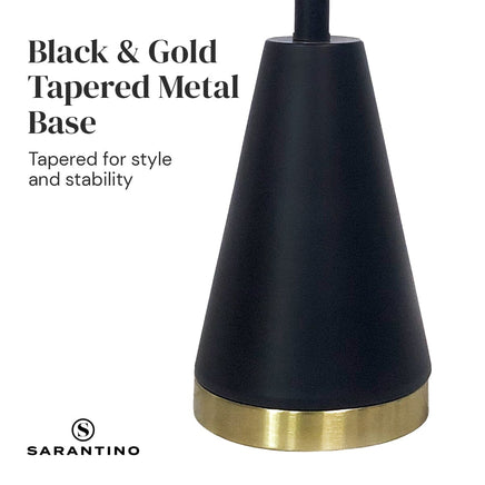 Sarantino Metal Table Lamp in Black and Gold Kings Warehouse