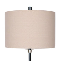 Sarantino Metal Table Lamp with Linen Drum Shade Kings Warehouse