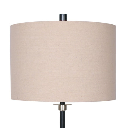 Sarantino Metal Table Lamp with Linen Drum Shade Kings Warehouse