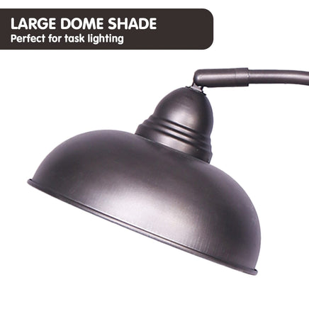 Sarantino Table Lamp Industrial Chic Adjustable Angle - Dark Grey Kings Warehouse