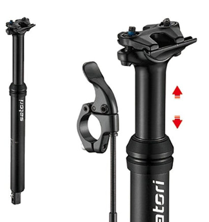 Satori Mountain Bike Height Adjustable Seatpost Internal Cable 30.9 Diameter 150mm Travel Kings Warehouse