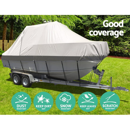 Seamanship 17-19ft Boat Cover Trailerable Jumbo 600D Marine Heavy Duty Outdoor Recreation Kings Warehouse