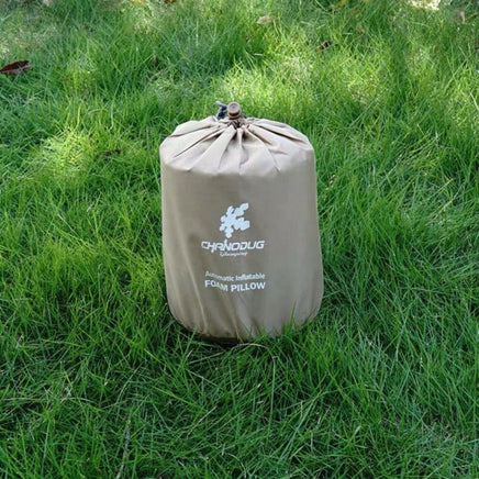 Self Inflating Camping Pillow with Ergonomic 3D Support - Gold Outdoor Recreation Kings Warehouse