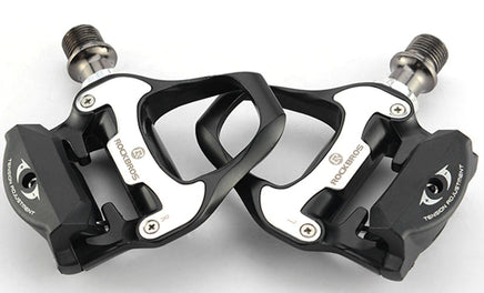 Self Lock Clip In Bike Pedals LOOK KEO Cleat MTB Road 700C Hybrid BMX - Rockbros Black Kings Warehouse