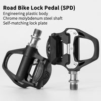 Self Lock Clip In Bike Pedals LOOK KEO Cleat MTB Road 700C Hybrid BMX - Rockbros Black Kings Warehouse
