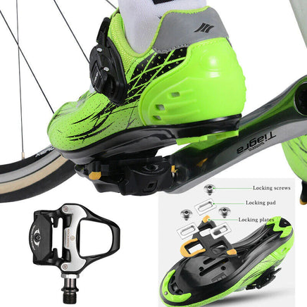 Self Lock Clip In Bike Pedals LOOK KEO Cleat MTB Road 700C Hybrid BMX - Rockbros Black Kings Warehouse