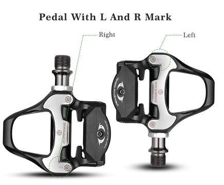 Self Lock Clip In Bike Pedals LOOK KEO Cleat MTB Road 700C Hybrid BMX - Rockbros Black Kings Warehouse