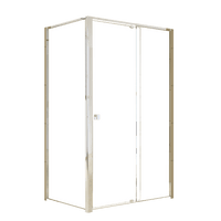 Semi Frameless Shower Screen (114~122)x 195cm & (77~80)x 195cm Side AS/NZS Glass Furniture Kings Warehouse