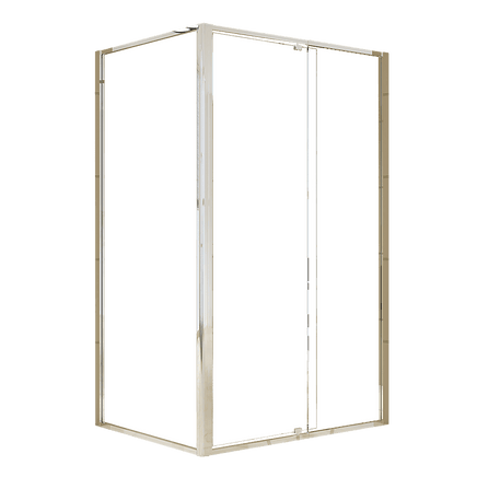 Semi Frameless Shower Screen (114~122)x 195cm & (89~92)x 195cm Side AS/NZS Glass Furniture Kings Warehouse