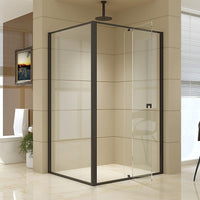 Semi Frameless Shower Screen (114~122)x 195cm & (98~101)x195cm Side AS/NZS Glass Kings Warehouse