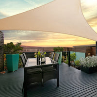 Shade Sail 5x5x5m Triangle 185GSM 95% Sand Shade Cloth Home & Garden Kings Warehouse