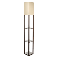 Shelf Floor Lamp - Shade Diffused Light Source with Open-Box Shelves Home & Garden Kings Warehouse
