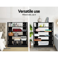 Shoe Rack Cabinet 30 Pairs 6-Tier Shelf Black Furniture Kings Warehouse