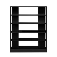 Shoe Rack Cabinet 30 Pairs 6-Tier Shelf Black Furniture Kings Warehouse