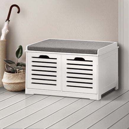 Shoe Rack Cabinet Bench White Caye Furniture Kings Warehouse