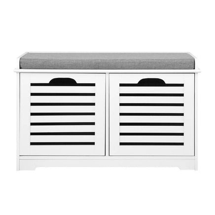 Shoe Rack Cabinet Bench White Caye Furniture Kings Warehouse
