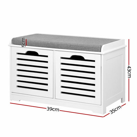 Shoe Rack Cabinet Bench White Caye Furniture Kings Warehouse