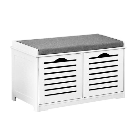 Shoe Rack Cabinet Bench White Caye Furniture Kings Warehouse